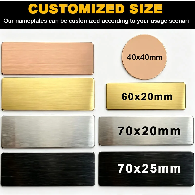 Custom 3D Logo Metal Magnetic Name Badge view 3