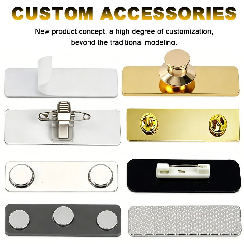 Custom 3D Logo Metal Magnetic Name Badge view 4