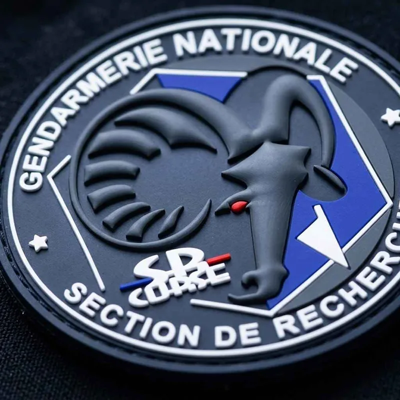 Custom 3D Embossed Soft PVC Round Tactical Morale Patch with Hook & Loop view 4