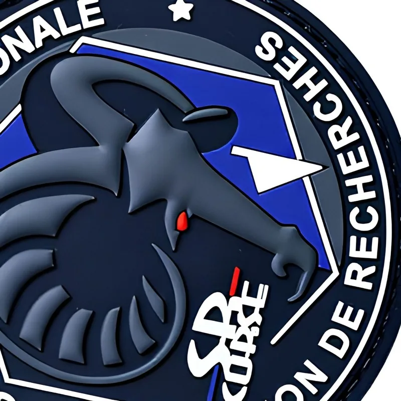 Custom 3D Embossed Soft PVC Round Tactical Morale Patch with Hook & Loop view 5