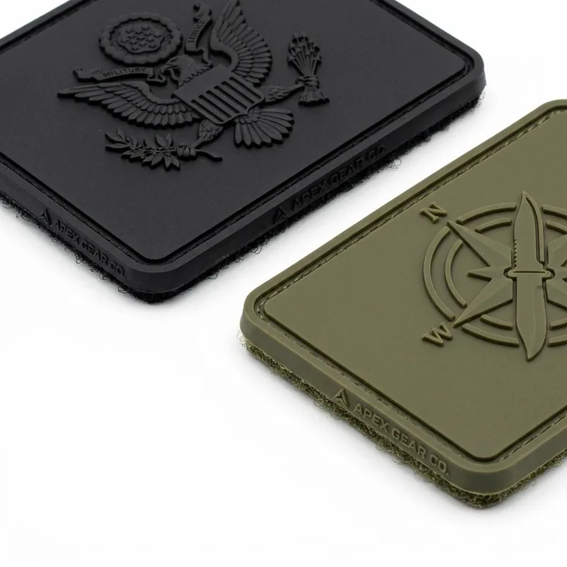 Professional Custom 3D PVC Rubber Tactical Morale Badge with Velcro view 4