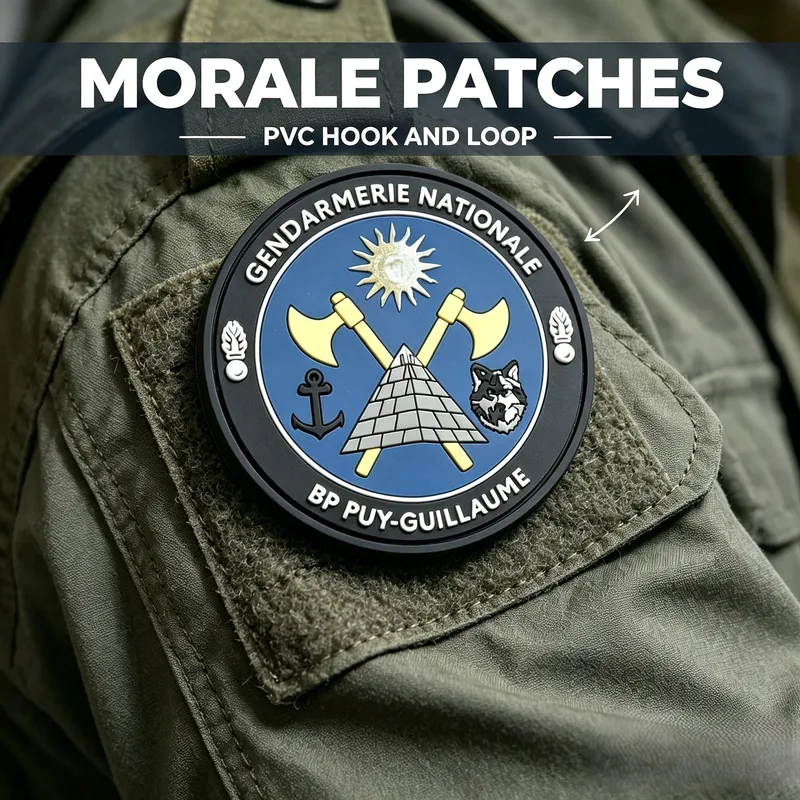 High Quality OEM PVC Morale Patch Soft Rubber Hook and Loop Badge view 2