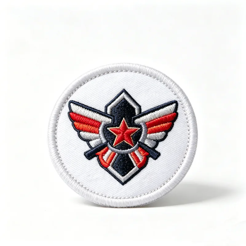 Round Tactical Embroidered Felt Patch Iron-On or Sew-On view 2