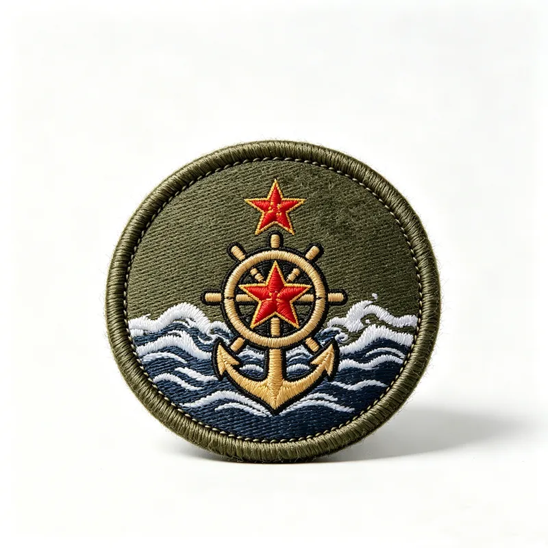 Round Tactical Embroidered Felt Patch Iron-On or Sew-On view 3
