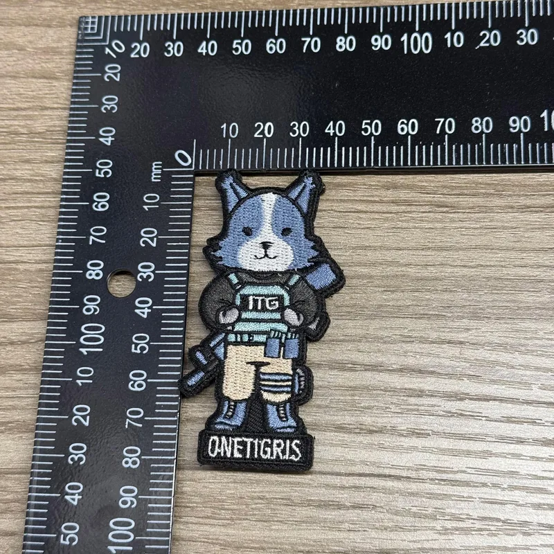 Custom Tactical Embroidered Badge with Sew-On Iron-On and Velcro Back Options view 2