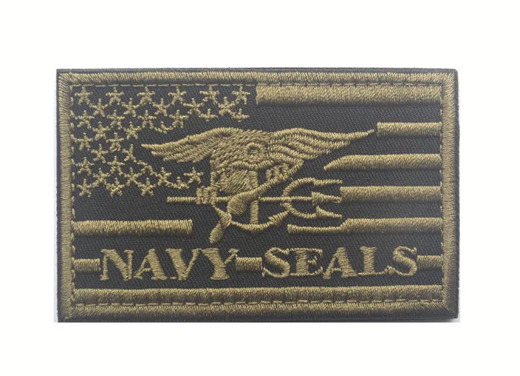 3-Color US Navy SEALs Embroidered Cloth Hook and Loop Tactical Morale Patch view 5
