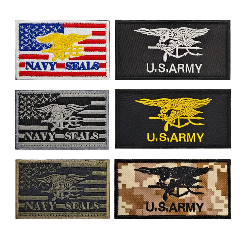 US Navy SEALs Tactical Embroidered Badge Patch view 2