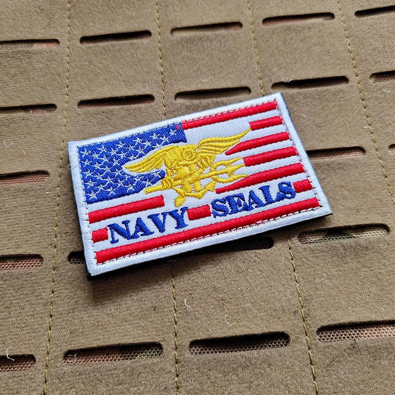 US Navy SEALs Tactical Embroidered Badge Patch view 3