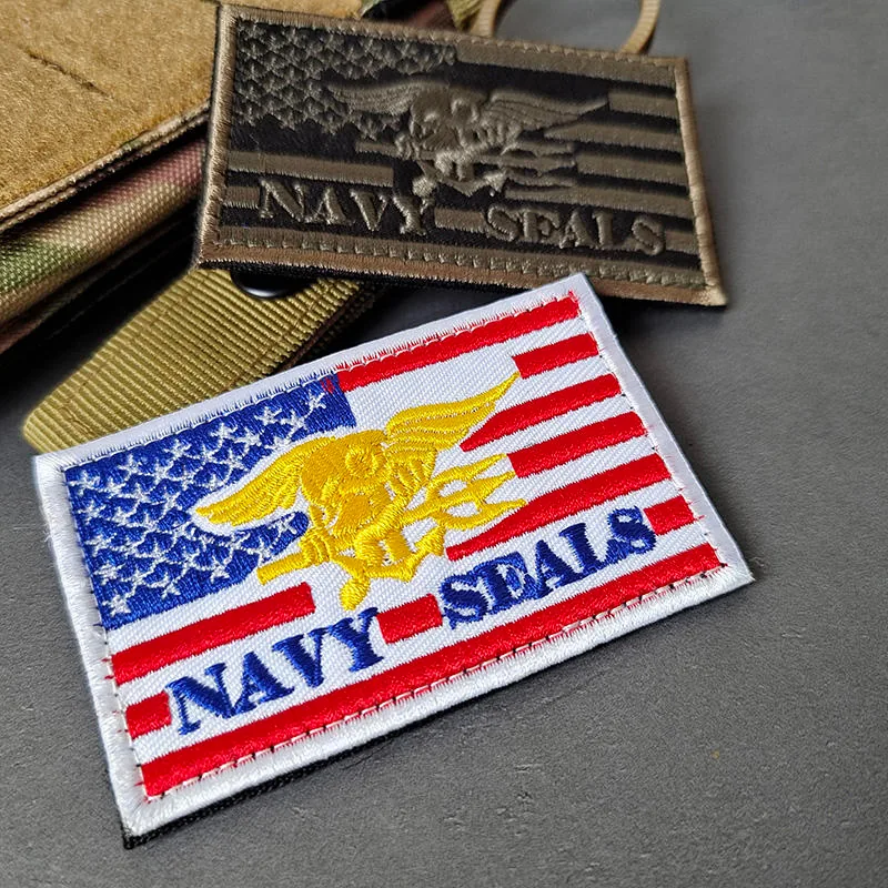 US Navy SEALs Tactical Embroidered Badge Patch view 4