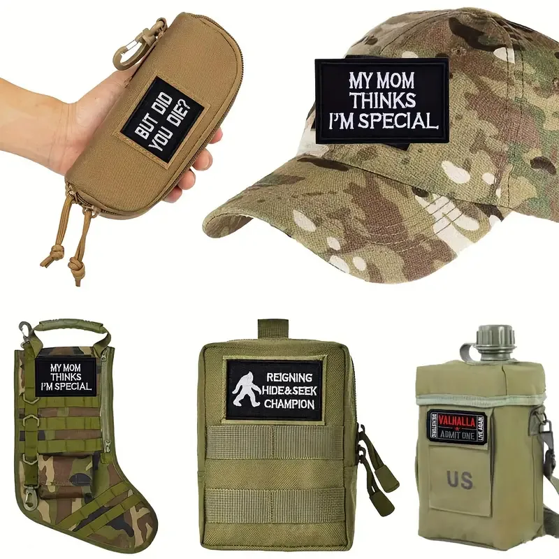 Custom Funny Tactical Embroidered Hat Patch for Caps Bags and Clothing view 2