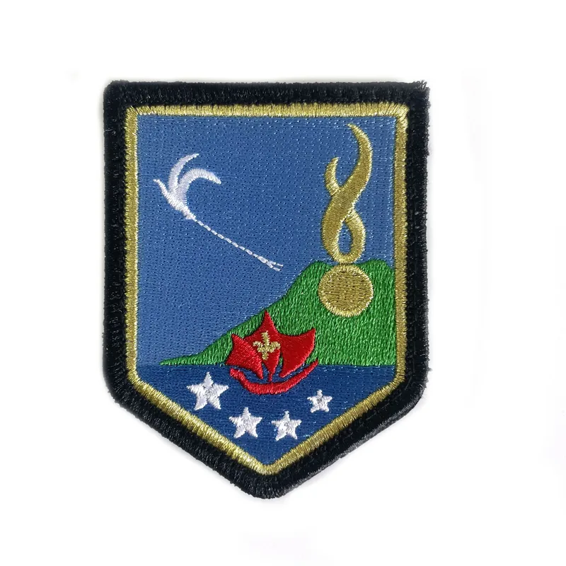 Custom Logo Tactical Embroidered Badge Iron-On with Hook and Loop view 3