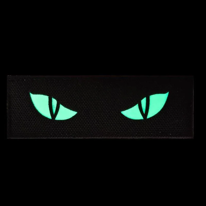 Custom Luminous Cat-Eye IR Reflective Tactical Patch with Velcro for Outdoor Bags view 3