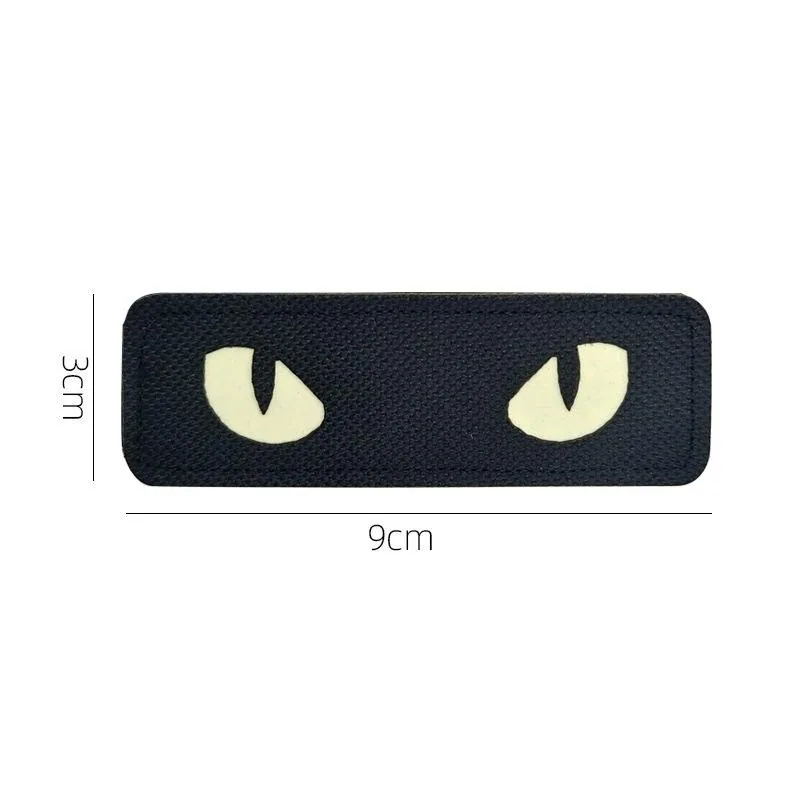 Custom Luminous Cat-Eye IR Reflective Tactical Patch with Velcro for Outdoor Bags view 4