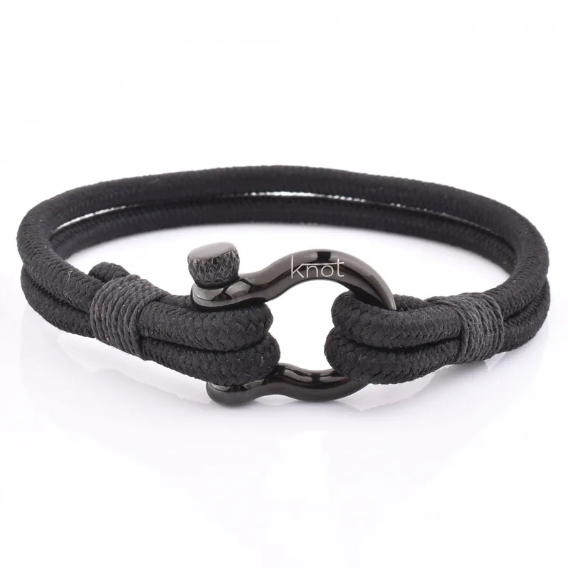 Trendy Mens 550 Paracord Bracelet with Adjustable Stainless Steel Buckle view 3