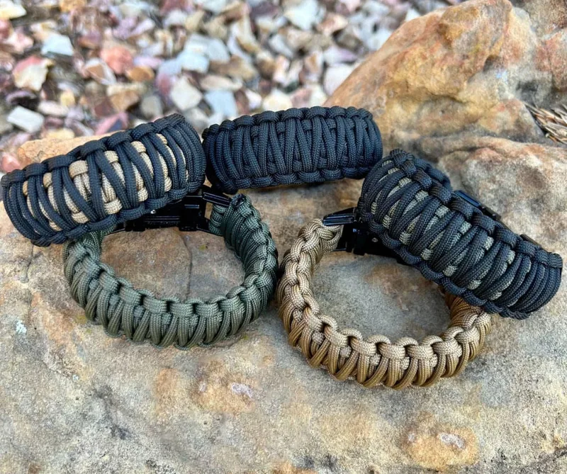 Customizable Color and Logo Paracord Survival Bracelet with Buckle — Survival & Outdoor Tools