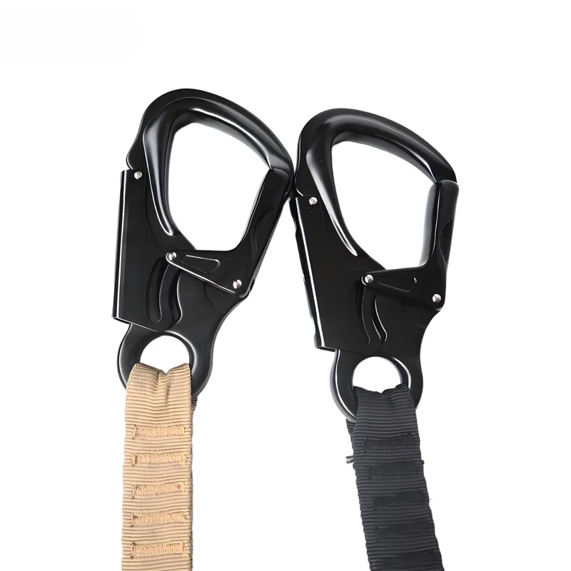 OEM Outdoor Tactical Elastic Safety Lanyard with Dual 316 Stainless Hooks view 5