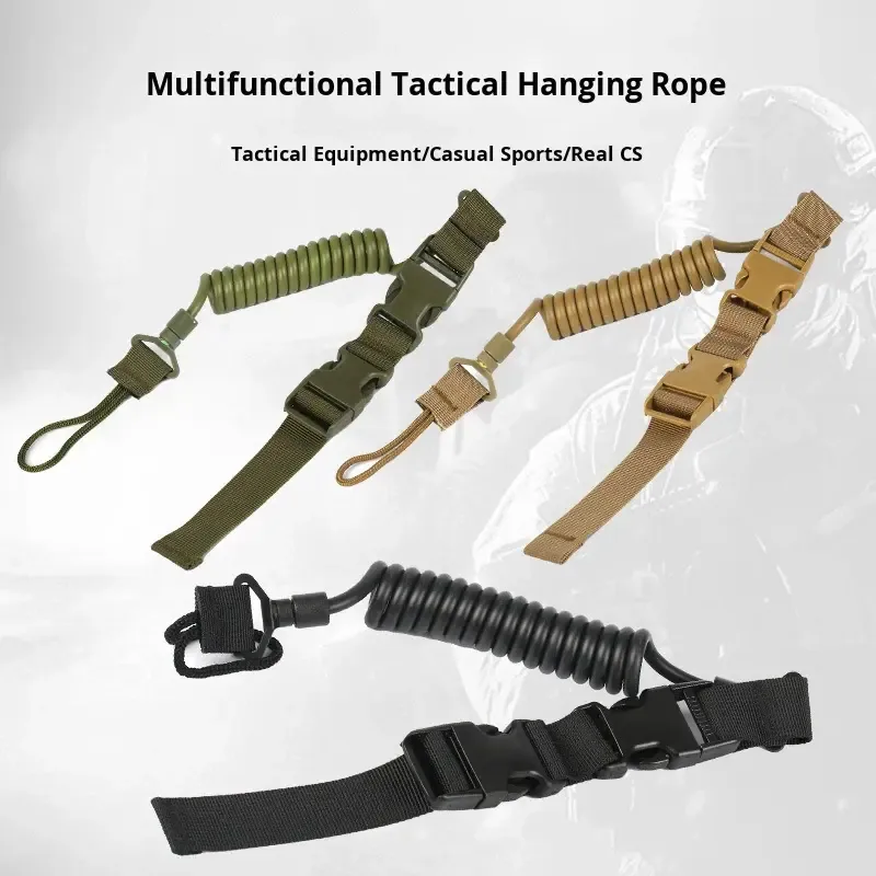 Multi-Functional Tactical Nylon Spring Lanyard 55-150 cm view 2