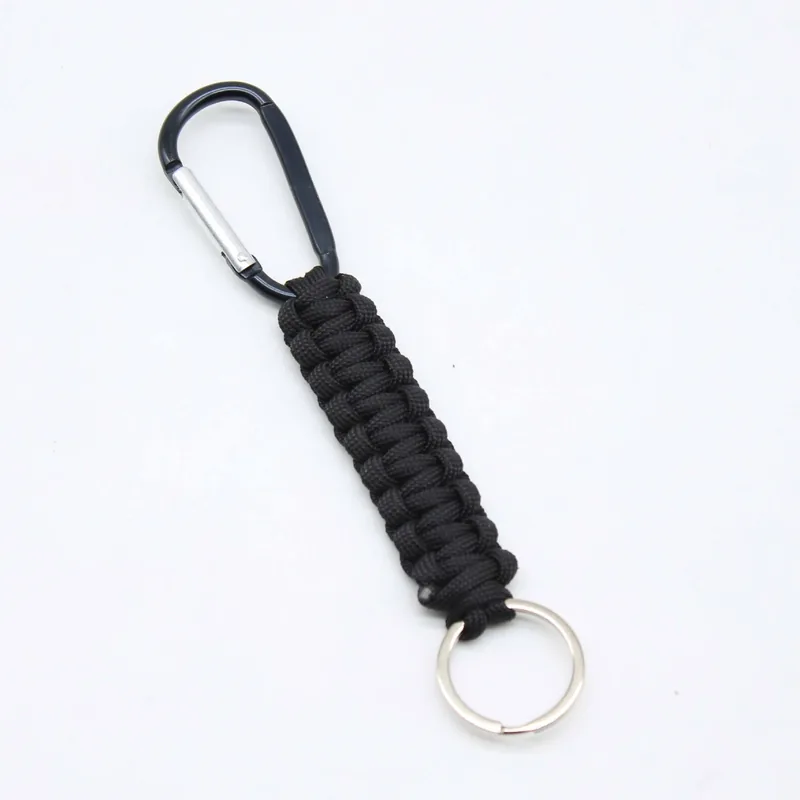 Hand-Woven Paracord Rope Keychain for Outdoor Survival view 2