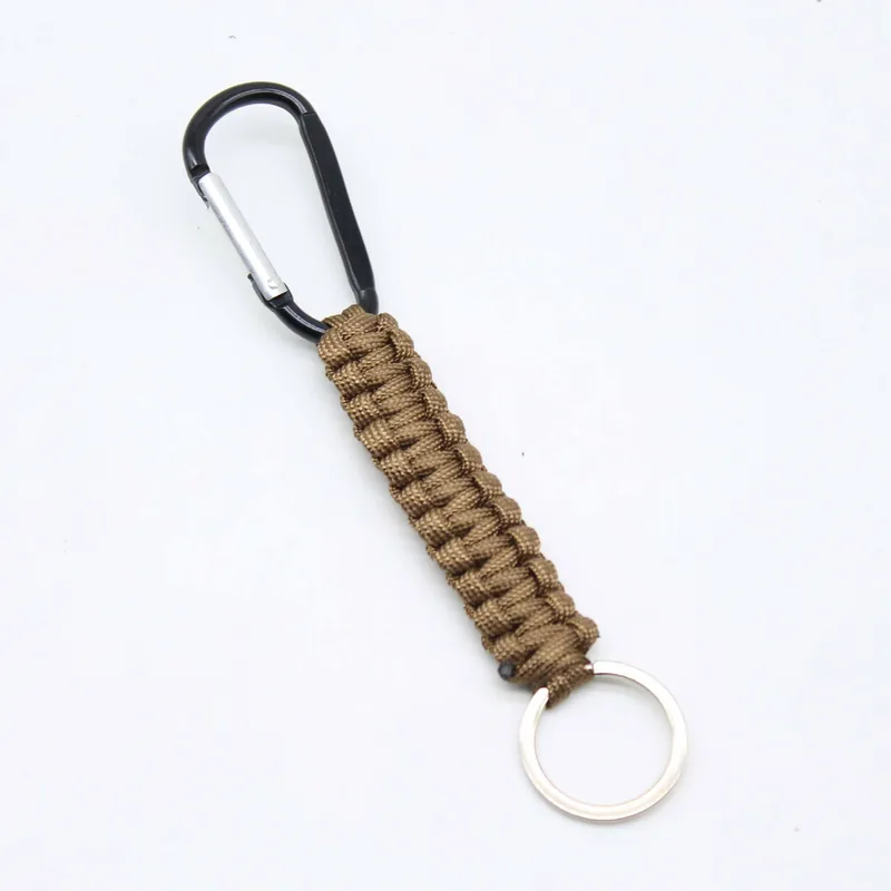 Hand-Woven Paracord Rope Keychain for Outdoor Survival view 3