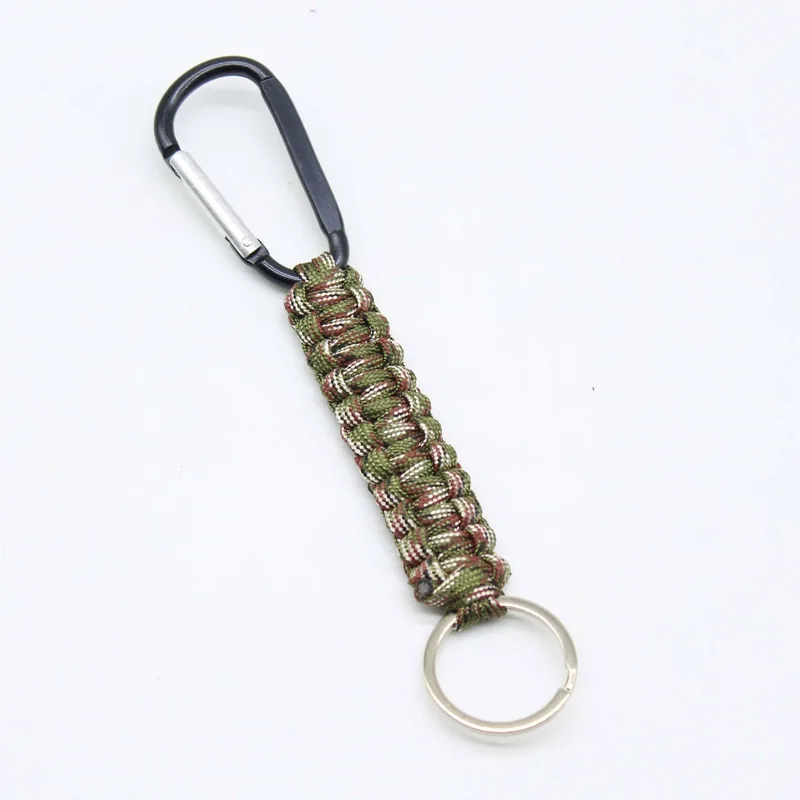 Hand-Woven Paracord Rope Keychain for Outdoor Survival view 4