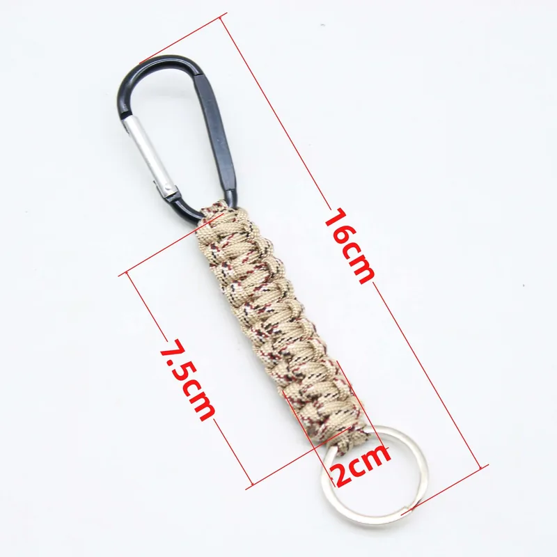 Hand-Woven Paracord Rope Keychain for Outdoor Survival view 5