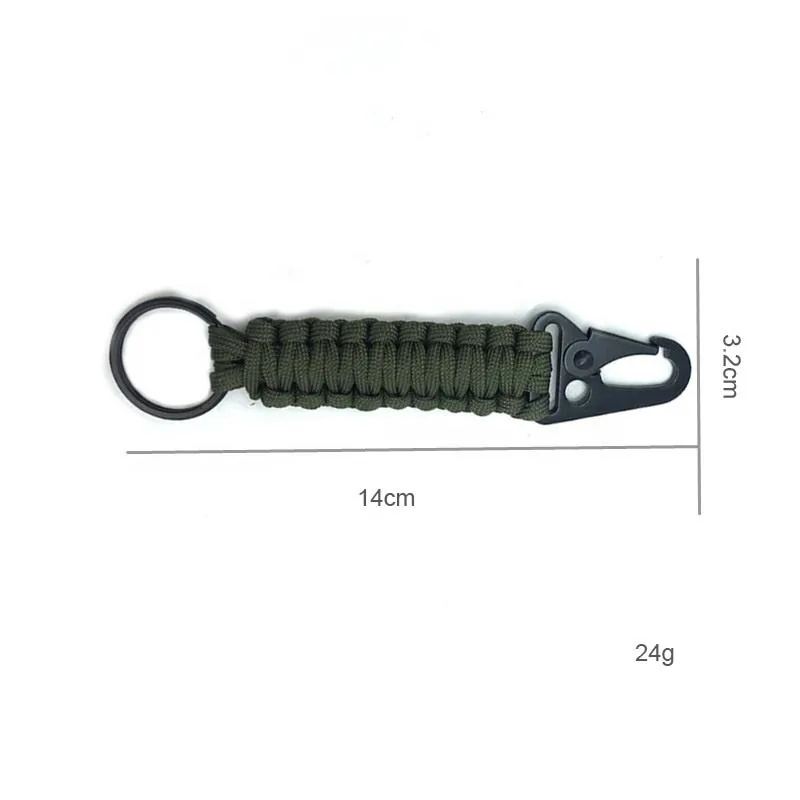 7-Core Paracord Carabiner Survival Keychain Woven Lanyard view 3
