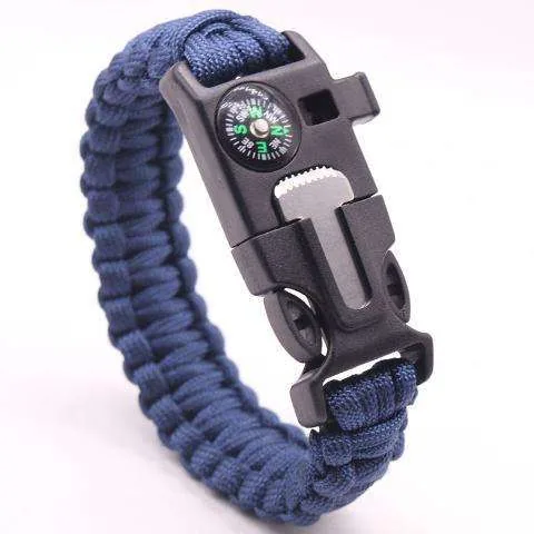 Custom Tactical Safety Woven PVC Paracord Bracelet 11mm — Survival & Outdoor Tools