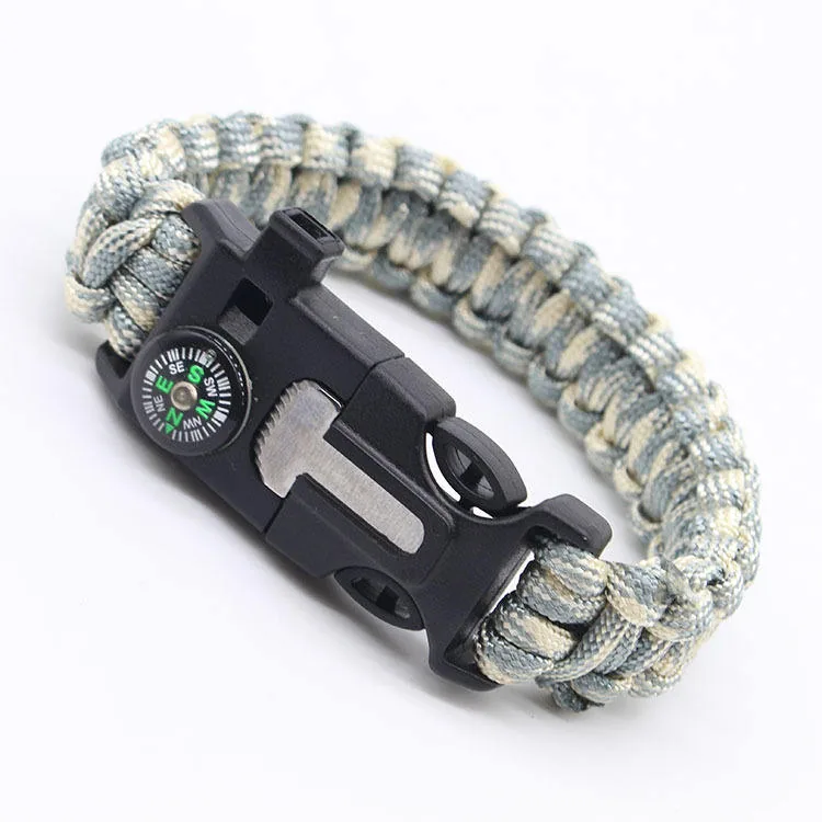 Custom Tactical Safety Woven PVC Paracord Bracelet 11mm view 3