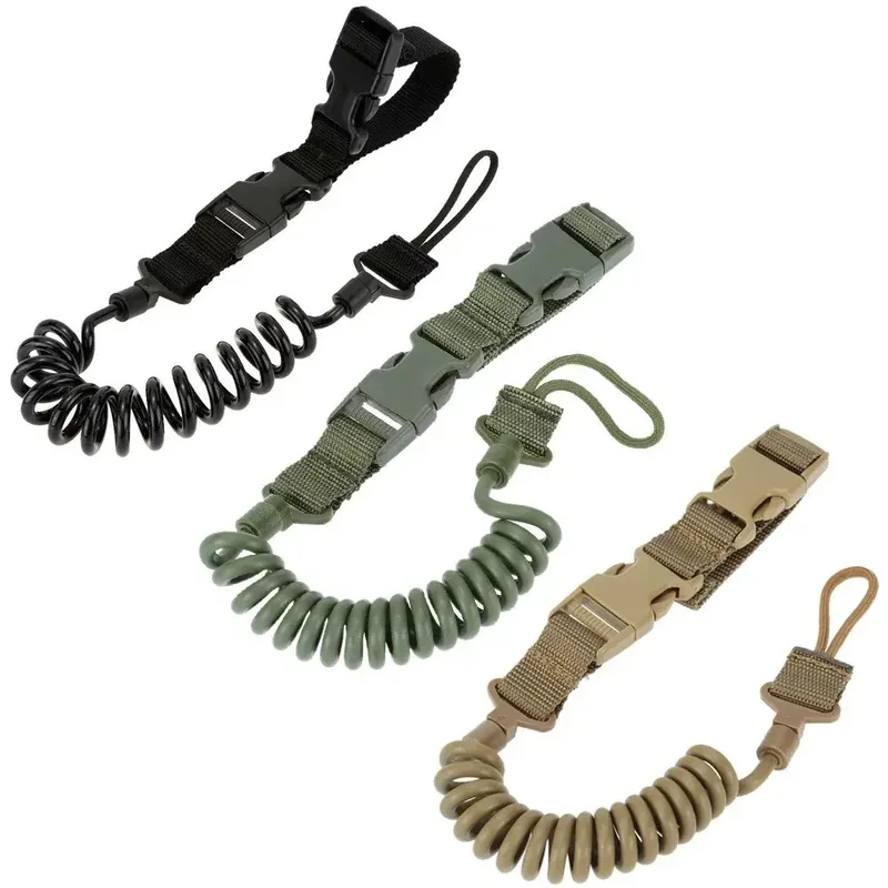 Multi-Purpose Spring Lanyard Tactical Safety Strap — Survival & Outdoor Tools
