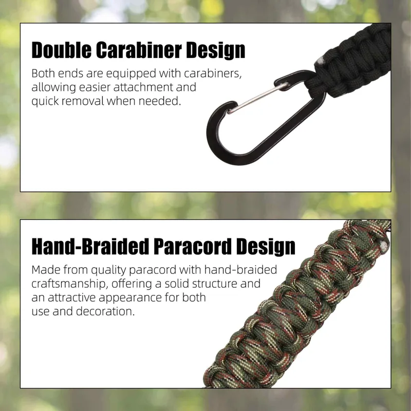 Custom Braided Paracord Lanyard Keychain view 3