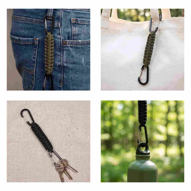 Custom Braided Paracord Lanyard Keychain view 4