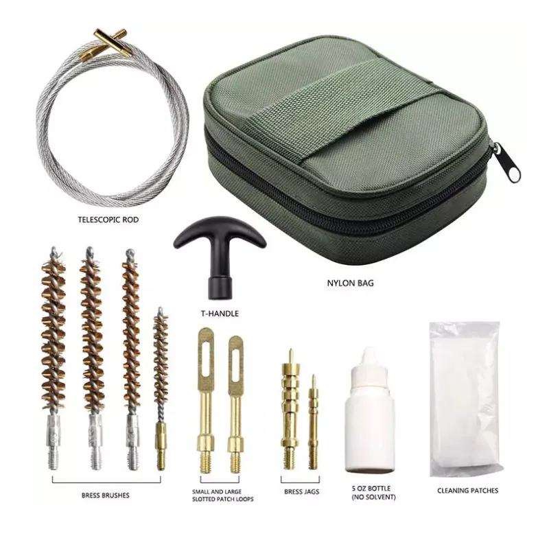 Gun Brush Cleaning Kit with Copper Brush — Black — Tactical Packs & Bags