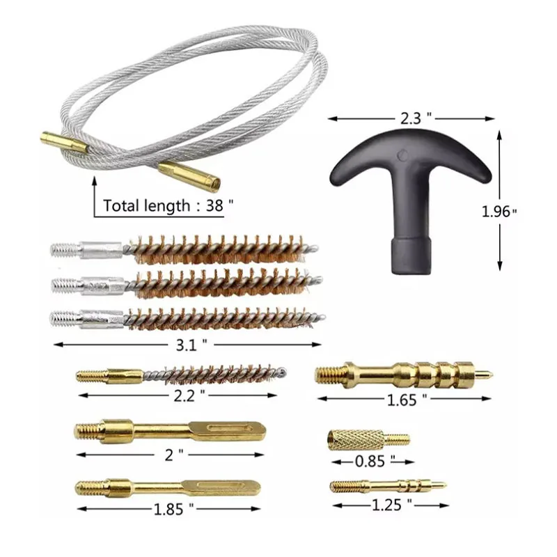 Gun Brush Cleaning Kit with Copper Brush — Black view 2