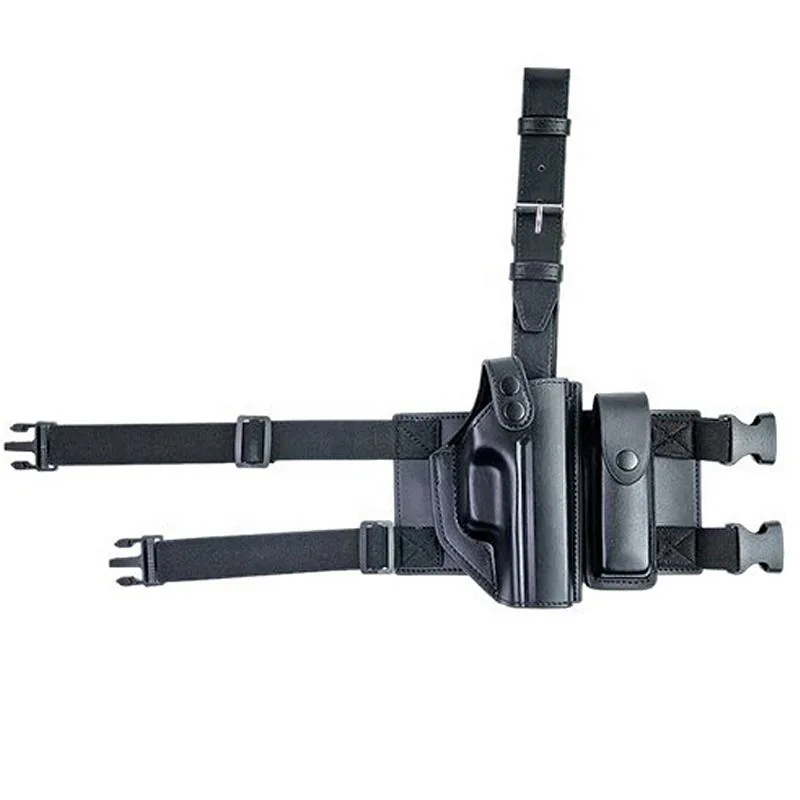Kydex OWB Drop Leg Gun Holster — Black — Tactical Packs & Bags
