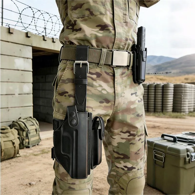 Kydex OWB Drop Leg Gun Holster — Black view 2