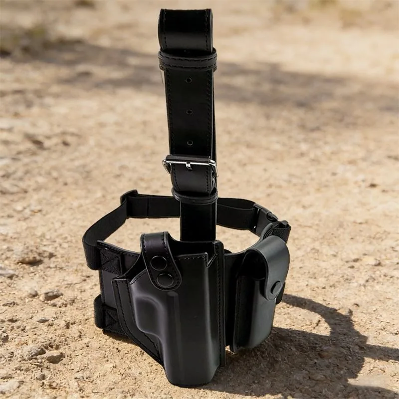 Kydex OWB Drop Leg Gun Holster — Black view 4