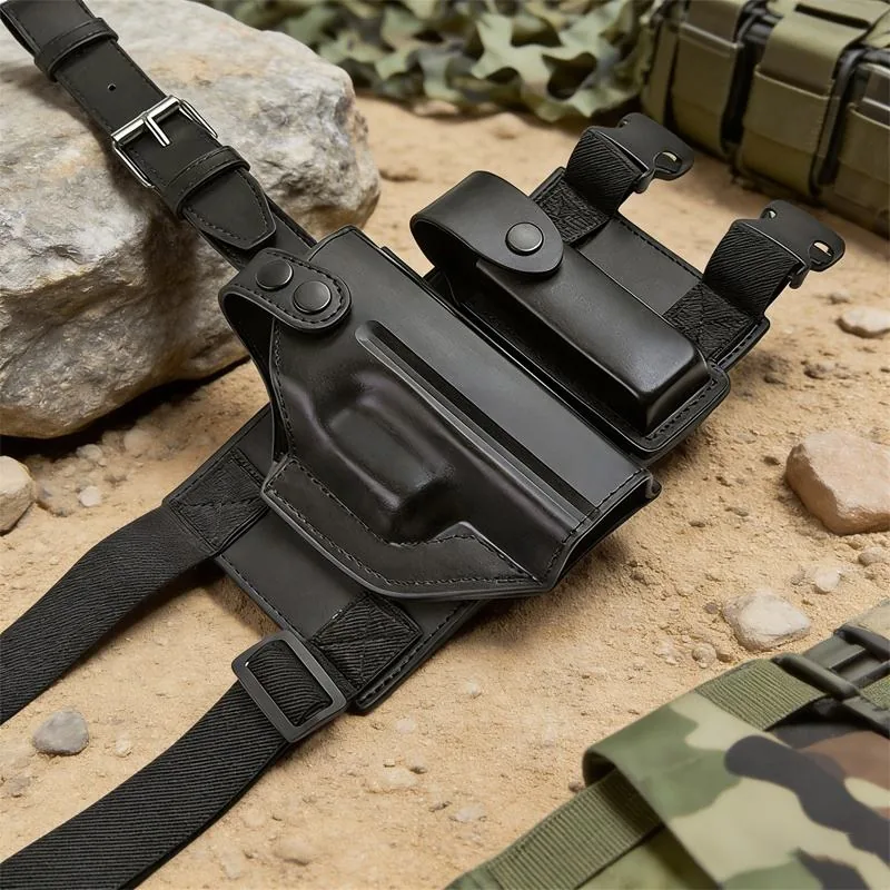 Kydex OWB Drop Leg Gun Holster — Black view 6