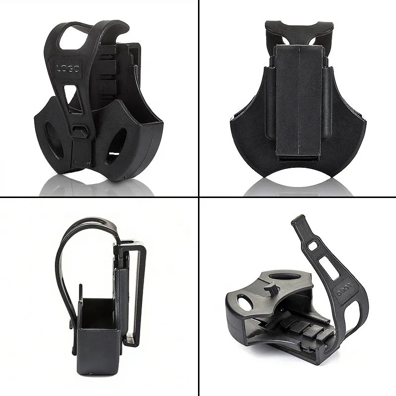 Polymer Bracket Tactical Belt Holster — Black view 2