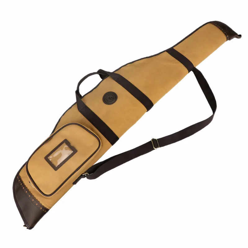 Canvas Leather Gun Bag 48-Inch — Brown view 3