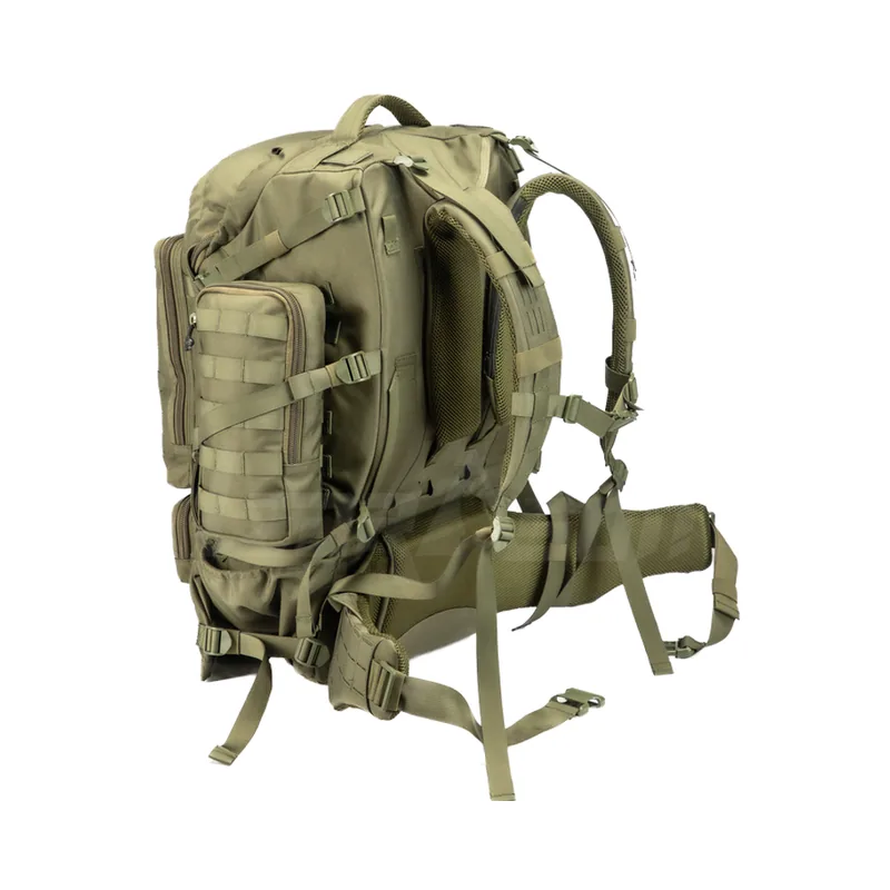 Mens Durable Nylon MOLLE Tactical Rucksack — Black view 3