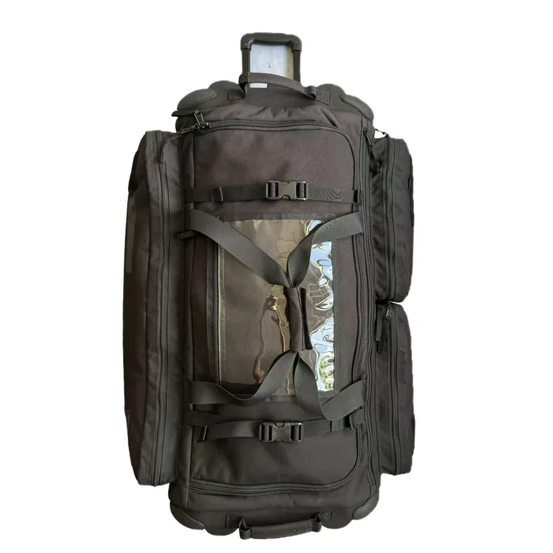Heavy Duty 120L Waterproof Rolling Trolley Bag — Black — Tactical Packs & Bags