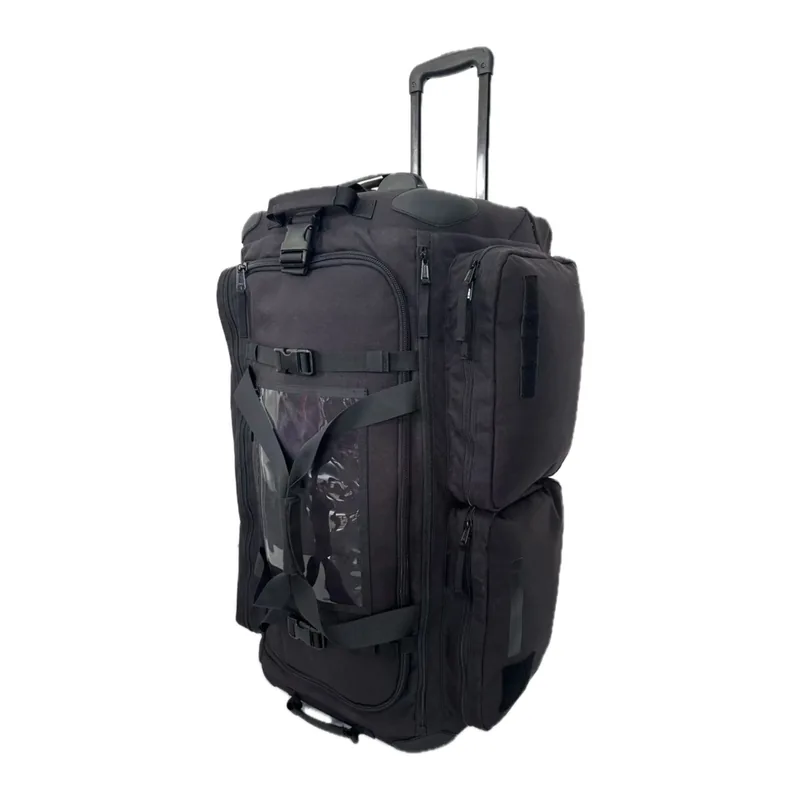 Heavy Duty 120L Waterproof Rolling Trolley Bag — Black view 2