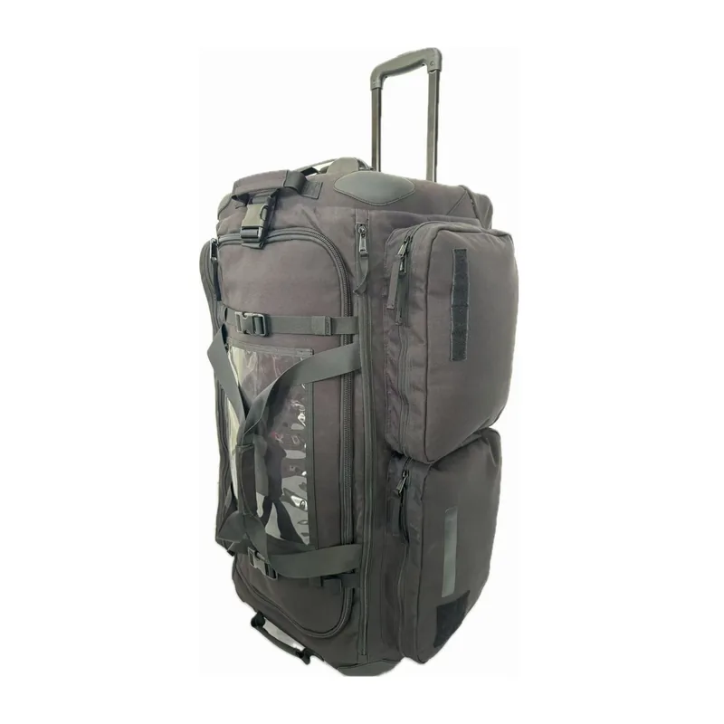 Heavy Duty 120L Waterproof Rolling Trolley Bag — Black view 5
