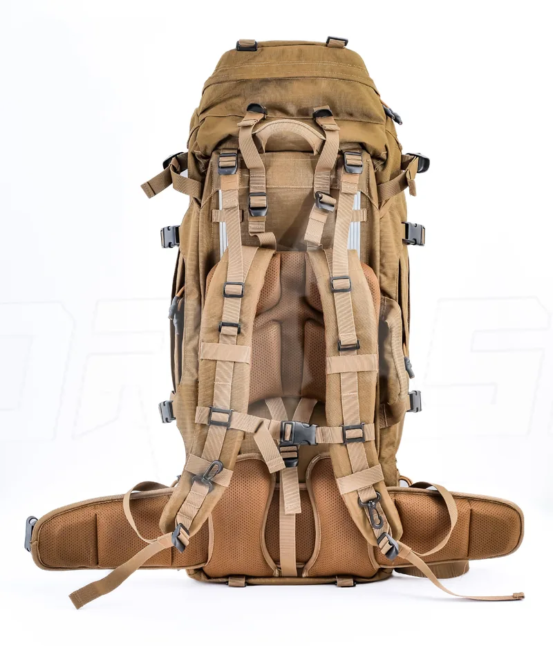 100L Large Capacity Hiking Trekking Rucksack — Army Green view 5