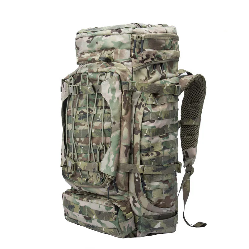65L Nylon Sport Tactical Rucksack — Black — Tactical Packs & Bags
