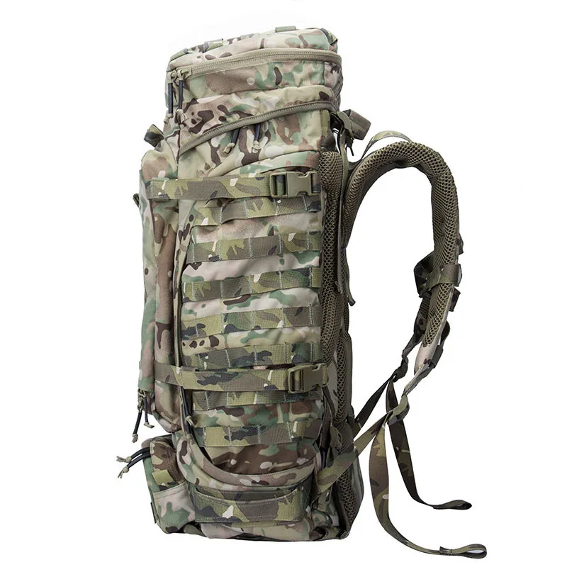 65L Nylon Sport Tactical Rucksack — Black view 3