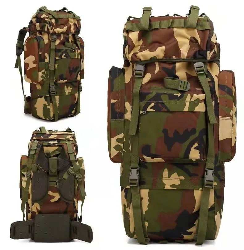 65L Waterproof Oxford Rucksack — Camouflage view 3