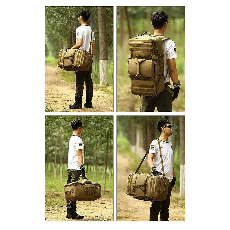 Custom Multifunctional Tactical Gym Backpack — Black view 5