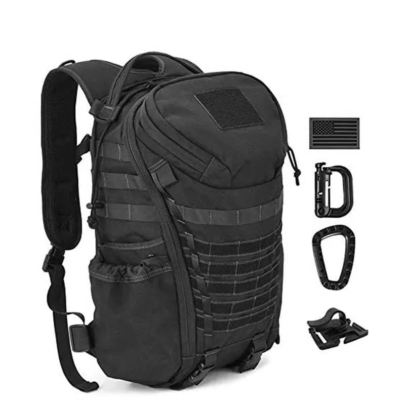 High Quality Hiking Climbing Tactical Rucksack — Black view 2