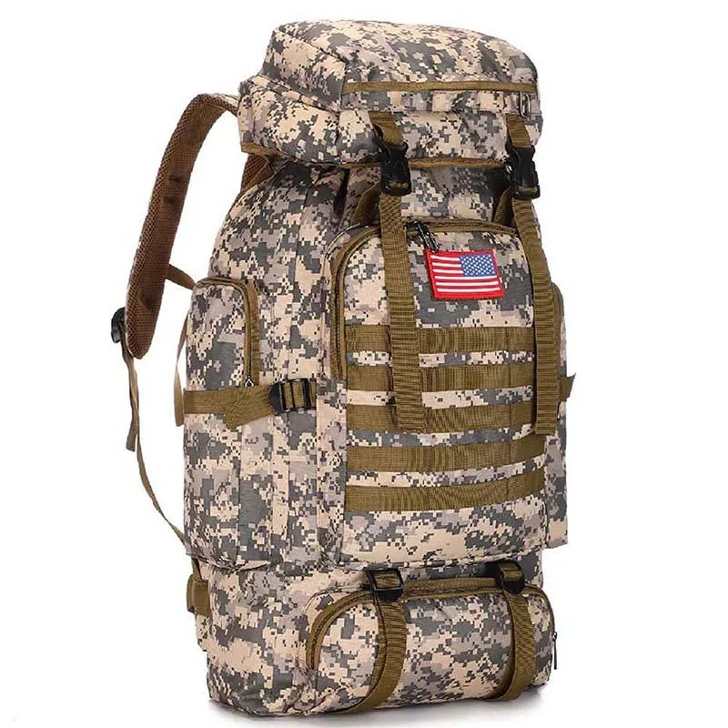 Wholesale Large Capacity Tactical Camping Backpack — Black — Tactical Packs & Bags